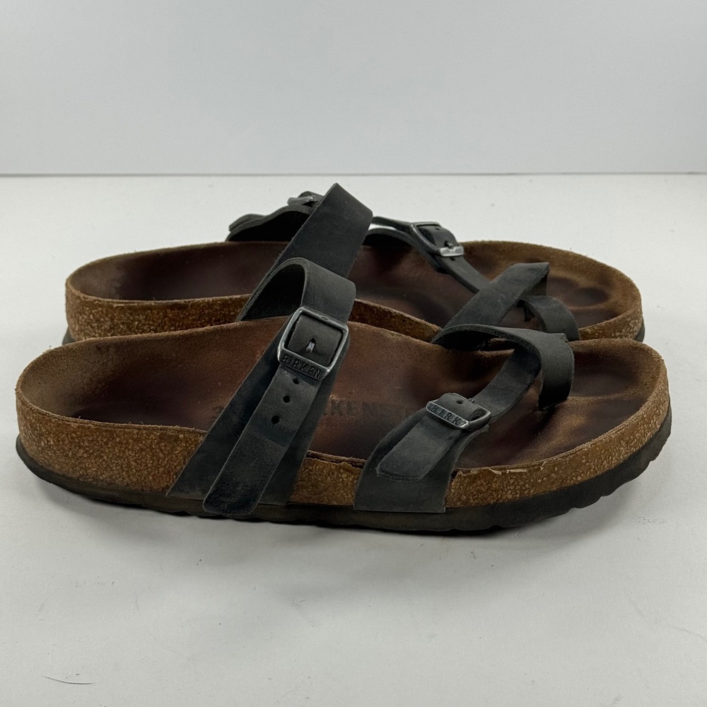Birkenstock‎ Mayari Black Birko-Flor Toe Loop Sandals Womens 36 L5 M3